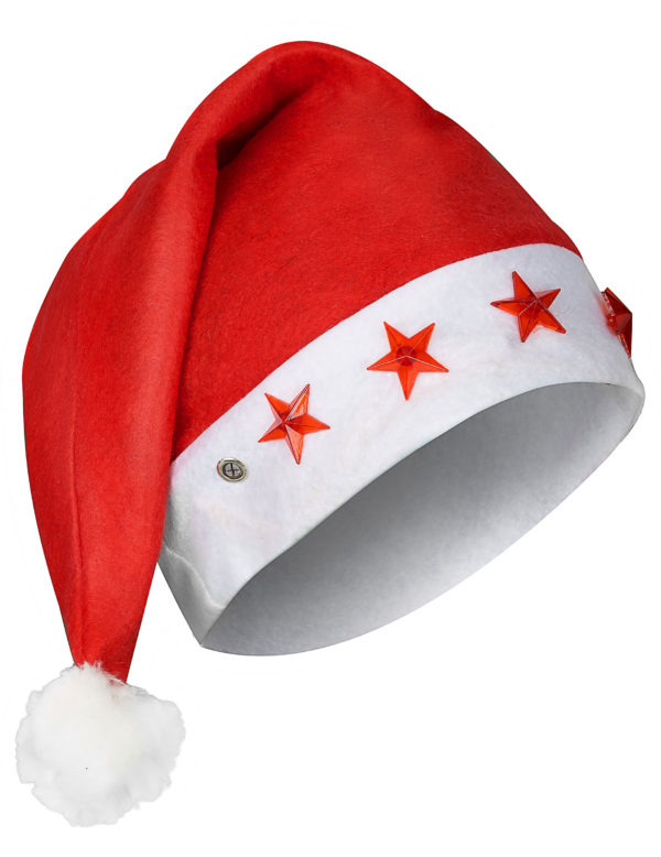 2 Bonnets De Noël LED - Tricot Lumineux, 3 Modes Clignotants - Taille Unique Pour Enfant Et Adulte - Cadeau Festif