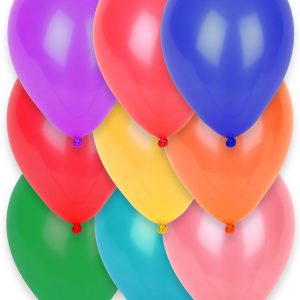 Lot de 12 BALLONS MULTICOLORES
