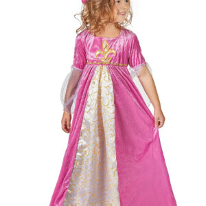 Déguisement Fille Princesse Médiévale Rose 4-6 Ans