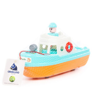 BATEAU de Plage ou de Bain 31 CM - Orange/Bleu
