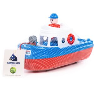 BATEAU de Plage ou de Bain 31 CM - Rouge/Bleu