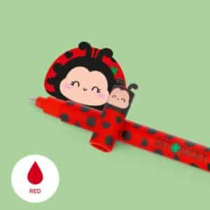 STYLO ENCRE GEL EFFACABLE LEGAMI - COCCINELLE - LADYBUG