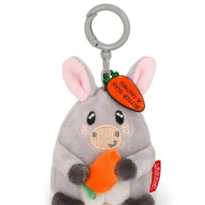 PORTE-CLÉS Peluche Super Soft LEGAMI - ANE GRIS - Donkey