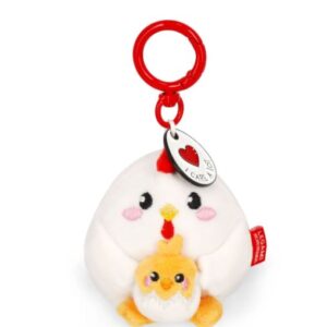 PORTE-CLÉS Peluche Super Soft LEGAMI - POULE ET POUSSIN