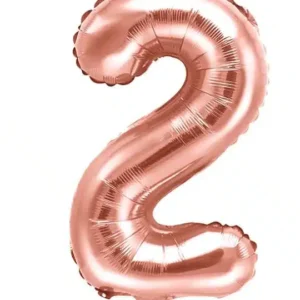 Ballon Aluminium Chiffre Rose Gold 36 cm - Chiffre 2