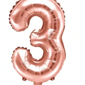 Ballon Aluminium Chiffre Rose Gold 36 cm - Chiffre 3