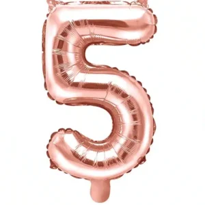 Ballon Aluminium Chiffre Rose Gold 36 cm - Chiffre 5