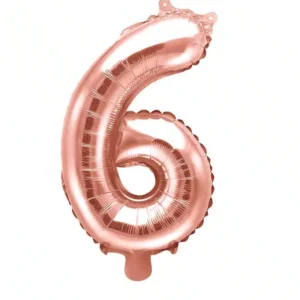 Ballon Aluminium Chiffre Rose Gold 36 cm - Chiffre 6