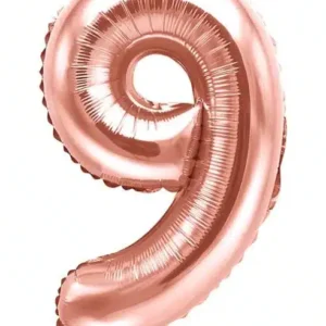 Ballon Aluminium Chiffre Rose Gold 36 cm - Chiffre 9