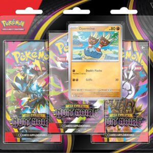 Pokémon ME05 - PACK 3 Boosters MEGA EVOLUTION - NUIT NOIRE