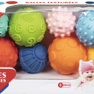 COFFRET 8 BALLES SENSORIELLES TEXTURÉES