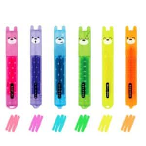 LOT DE 6 MINI SURLIGNEURS LEGAMI - TEDDY'S MOOD