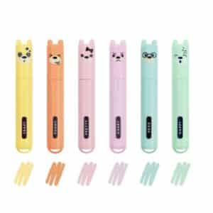 LOT DE 6 MINI SURLIGNEURS LEGAMI - TEDDY'S STYLE